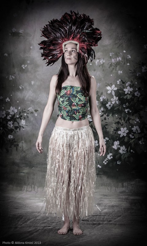  Guarani Amazon indigenious outfit Brazil Studio Shots Fine Art Portrait Photography Ballarat Melbourne Aldona Kmiec