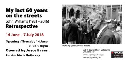 Invitation to John Williams exhibition