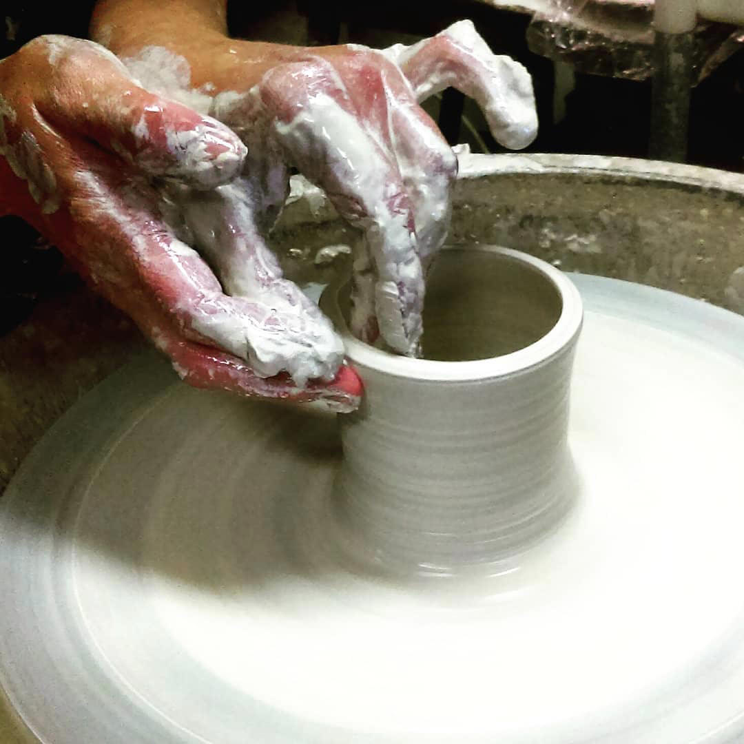 Pottery wheel-throwing workshop at Claymotion ,Ballarat, Victoria